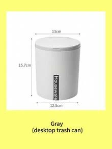 1个迷你垃圾桶，小型带盖垃圾桶，桌面垃圾桶，塑料桌面废纸篓，采用旋转盖设计，防止异味泄漏，用于存放果皮和纸屑等桌面垃圾，保持桌面整洁，适用于浴室、家庭办公室、咖啡桌、办公桌。 - 彩色 - 查看 15