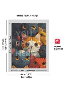 Personalized Custom 5D Round Diamond Painting From Photos, Full Diamond Decoration For Living Room And Bedroom, Perfect Gift For Holidays And Special Occasions.Customized Personalized 5D Full Diamond Art Painting Craft, Beautiful Rhinestone Personalized Photo Customization, Animal Landscape Customization, DIY Round Diamond Embroidery Art Set, Create Mosaic Home Decor Gift Diamond Painting Art Kits For Adults Accessories Pen Storage Club Dotz Arts Kit Dots Paintings Tools Small Square - Multicolor - View 41