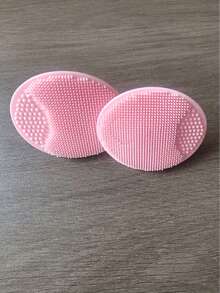 1/3 قطع منظف الوجه، فرشاة تدليك بيضاوية صغيرة محمولة باليد مع شعر مائي، منظف تنظيف عميق، منظف وجه مقشر ومدلك برفق، أداة العناية بالبشرة، أغراض السفر، حفلات الزفاف والأعياد، هدية الأم، المنزل، الديكور المنزلي، هدية عيد الميلاد، هدية الأم