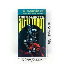 High-Quality Sci-Fi Themed Tarot Card Set, Consisting Of 78 Standard Cards Featuring Futuristic Illustrations Designed For Adult Collectors And Enthusiasts.