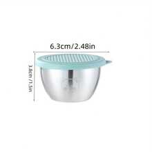 4pcs Kitchen Compact And Portable Compartments For Condiments, Outdoor Picnic Stainless Steel Sauce Cups, Sealed And Covered Salad Ketchup Seasoning Containers, Pp Covered Dipping Sauces, One Box Of Flavors Without Cross-Contamination