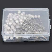 Alfileres de Perlas, Agujas de Localización, Decoración, Suministros de Bolas de Flores, Cabeza de Aguja de Perla, Uds., Alfileres Rectos Redondos - 1 - Ver 8