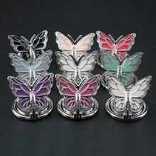 Muted Color Butterfly Finger Ring Holder, Decorative Animal Phone Stand, Rotatable & Foldable Compatible With IPhone, Android Phone, Gift For Birthday, Family, Friends, For Summer Bathroom Kitchen Gifts Birthday Phone Holder Phone Accessories Strong Load-Bearing