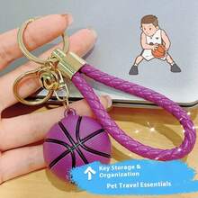 1 Stück Basketball Anhänger Schlüsselanhänger Dekorative Kreative Neue Weiche Gummi Basketball Schlüsselanhänger Accessoire Geschenk Weihnachten