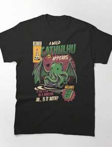 Cathulhu Classic Men's T-Shirt - 黑色 - 查看 1