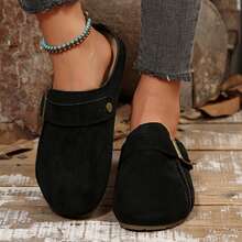 Spring Autumn Travel Outdoor Shoes For Women Cute Sandals Mules Slides With Buckles Slip On Non Slip Lightweight Casual Slippers Gifts Walking - 黑色 - 查看 7