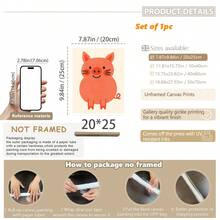 1 gerahmtes/Leinwand Wandkunst, Dinosaurier Tier Thema Dekoration. Badezimmer Wanddekoration. Themen Poster, Schlafzimmer Dekoration, Raumdekoration, Heimdekoration, Ornamente, Winterdekoration für Zuhause, Wanddekoration. Geeignet für Kinderzimmer, Kinderzimmer, Jungen- und Mädchen-Partyräume, Kita-Klassenzimmer Dekoration, wasserfestes Material. Kopfteil Dekorative Tapete, Party Deko Geschenke. Badezimmer Wanddekoration.