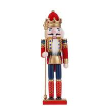 Klassischer Nussknacker König 30CM Handgehaltenes Zepter Weihnachtsdekoration Für Tisch Vitrine Und Wohnzimmer Festliches Geschenk