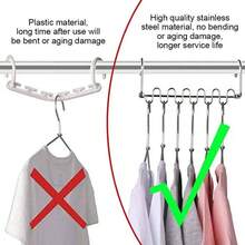 Perchas Ahorro de Espacio Ropa Ganchos para Colgador Nios Mgicas Metal Magicas Ahorrar Multiple Ahorra Organizador Guardarropa Organizadores en Cascada MultifuncionalesPlata, 6PACK - Pago + 4PACK - Ver 6