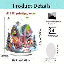 1/3/10 chiếc Vòng đu quay Giáng sinh Nhà tuyết Bàn ăn Trung tâm vui nhộn Đa chức năng 2D Acrylic Mảng bám Trang trí Nhà Ký túc xá Văn phòng Mùa đông Giáng sinh - Nhiều màu - Xem 11