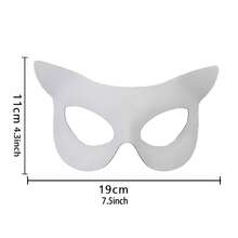 Halloween Cat Half Face Covering Creative Animal Theme Cosplay Prop Facewear For Costume Parties Masquerade Events
