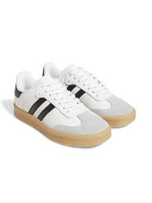 Unisex White Casual Sneakers With Black Stripes – Comfortable, Stylish, And Non-Slip, Pairs Well With Jeans, Shorts, And Skirts - Trắng Đen - Xem 14