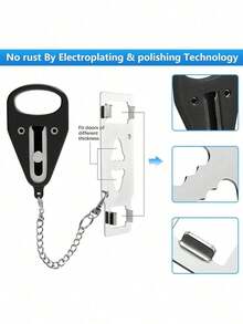 Portable Door Lock Extra Lock For Additional Privacy And Home Security, Apartment Security Lock, Travel Door Lock Prevent Unauthorized Entry,Protect Family Security In Traveling,Home,Bedroom,Hotel,Apartment,AirBNB