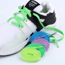8 pares de cordones planos para zapatillas deportivas, cordones para zapatillas deportivas, zapatillas deportivas, cordones para botas. - Multicolor (4 pares de negro + 4 pares de blanco) - Ver 4
