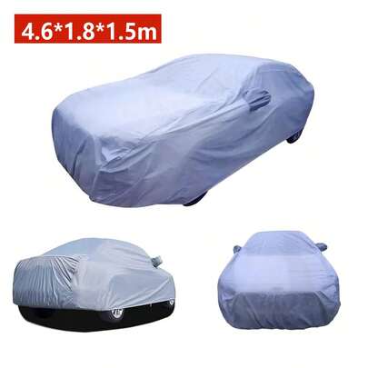 Cubierta para Coche 460*180*150cm Lona de PEVA Impermeable para Todo Clima, Transpirable, Resistente a UV, Protección Exterior Completa a Prueba de Viento para Sedanes, Cubierta para Coche Exterior Transpirable, Cubierta para Coche para Todo Clima