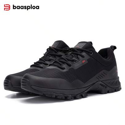 baasploa New Men's Anti-Slip Hiking Boots, Plus Size Outdoor Hiking Shoes, High-Quality Rubber Hiking Shoes