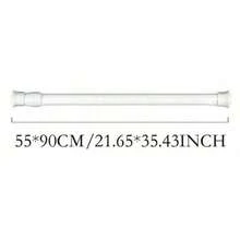 1 قطعة/2 قطعة، خيارات متعددة للحجم (رفيع 1.3 سم ، سميك 2.2 سم) ستائر حديث قابل للتعديل - قابل للتمدد عالي التحمل ، لا يحتاج إلى ثقب ، تلسكوبي ، مناسب للحمام والخزانة والنافذة وحامل المناشف - إكسسوارات منزلية من الحديد والمطاط