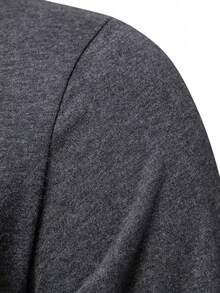 Camiseta Manga Larga Casual Estampado Letras Hombre Otoño Salir Esposo Regalo Comodidad Transpirable - Gris Oscuro - Ver 3