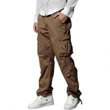 Men's  Cargo Pants - Camel - View 2
