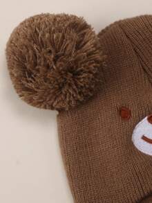 1 件 0-12 岁幼儿滑雪面罩帽子双球婴儿猫咪女孩男孩帽子儿童冬帽儿童针织保暖拉法帽 - 1PC - 查看 8