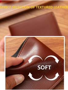 Men's PU Short Wallet, Soft Leather Wallet, Black Business Wallet With Coin Pocket, New Multi Card Bag, Wallet, Portable Coin Pocket, Credit Card Holder, Stylish And Simple Design, With Coin Pocket - Suitable For Men's Daily Use, Ideal Men's Gift - Multicolor - View 3