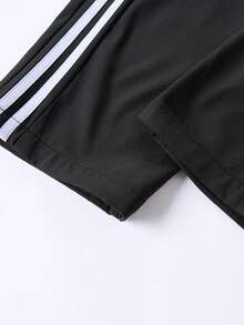 New Men's Casual Pants, Loose Fit, Personalized Design. Suitable For Daily Casual And Sports Wear, Sweatpants Or Outdoor Trousers - Black and White - View 6