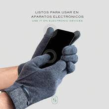 Clepsidra® Guantes Térmicos para Hombre con Función Táctil - Forro Interior Suave, Fáciles de Combinar, para Invierno y Outdoor - gris - Ver 3