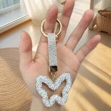YITUMU Portachiavi di lusso con farfalla di strass - ciondolo scintillante per chiavi di auto, decorazione per borse
