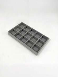 9pcs Gray Jewelry Tray, Multi-Compartment Jewelry Tray, Ring And Necklace Storage Tray, Rectangular Jewelry Storage Container, Jewelry Display Tray, Drawer Divider Storage Tray, Small Item Storage Organizer