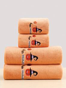 1 chiếc khăn mặt/khăn tắm thêu hình cú bằng vải nỉ san hô, vải siêu thấm hút mềm mại, nhanh khô, làm quà tặng/trang trí nhà cho cặp đôi - Nhiều màu - Xem 1