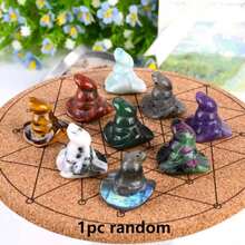 1 Stück zufälliges natürliches Kristall Zauber Hut Akzent - einzigartiges, aufwendig geschnitztes Dekor für Zuhause - ein mystischer Charme, perfekte durchdachte Geschenkidee - Verschiedenfarbig - Übersicht 6