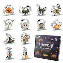 Juego de 12 cortadores de galletas de acero inoxidable con motivos de boda y criaturas marinas, que incluyen novia, novio, sirena, anillo de compromiso y talla grande. Perfectos para decorar pasteles, obsequios de fiesta, celebraciones de compromiso, postres de aniversario y hornear para el Día de San Valentín. - Plateado - Ver 16