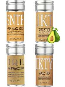 ikt 发蜡棒造型套装 - 不油腻的边缘控制套装，配有野猪鬃毛刷、鼠尾梳和环形发具、鳄梨油浸润定型蜡，可打造顺滑秀发，控制毛躁，为女性和女孩打造日常发型 - 75克 - 查看 5