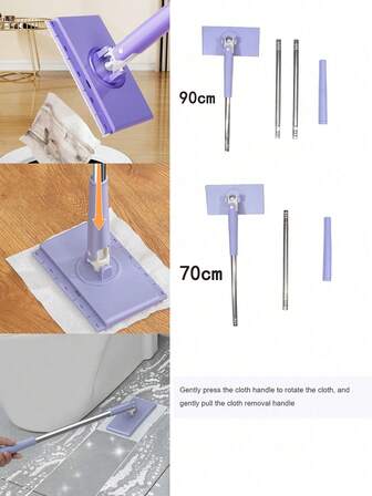 1 pieza Herramienta de limpieza Clip de tela automático Inodoro Limpieza doméstica Pequeña fregona Multifuncional Toalla de cara Fregona automática Clip de fregona Adecuado para sala de estar/baño/cocina/dormitorio
