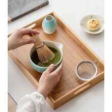 Ensemble traditionnel japonais Matcha, outils de couleur dégradée Matcha : bol à thé en céramique, support, fouet, cuillère et tamis à Matcha - parfait pour les cérémonies authentiques de Matcha