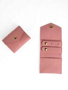 1pc Mini Travel Jewelry Storage Roll Bag, 1.4mm Ultra-Fine Fiber Foldable Compact Jewelry Organizer Pouch, Suitable For Daily Use And Travel, Perfect For Earrings, Rings, Necklaces, Bracelets