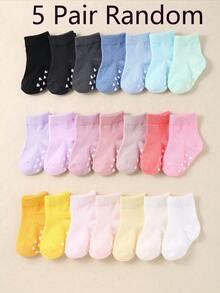 20 Pairs Random Polka Dot Pattern Baby Socks, Suitable For Baby Boys And Girls, Heart-Shaped Anti-Slip Dots, Great For Christmas/Thanksgiving Gifts, Baby Socks, Newborn Socks, Toddler Socks, Infant Socks - Multicolor - View 18