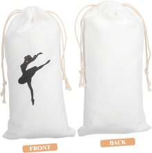 3 piezas Bolsa de con Cordón para Zapatos de Ballet para Niñas Bolsas Portátiles para Guardar Zapatillas Puntas y Accesorios de Baile Organizador y de Limpiar - 1 - Ver 3