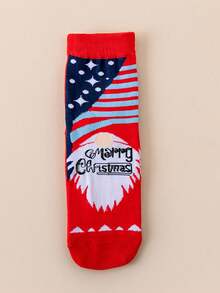 5 pares de calcetines navideños aleatorios, diseño lindo de renos/muñeco de nieve, calcetines de tripulación navideños unisex como regalo - Multicolor - Ver 7