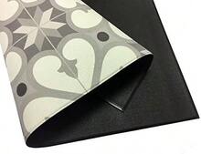 Alfombra vinílica Acolchada Croma Patch Gris en Color Gris y Ambar 50 x 140 cm - Azul - Ver 5