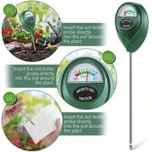1 pieza, Detector de humedad del suelo, Adecuado para jardinería, invernaderos, flores, huertos, medidor de humedad del suelo para plantas de interior, medidor de agua para plantas, medidor de humedad para plantas de interior y exterior