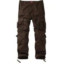 Pantalones cargo para hombre - Café - Ver 3