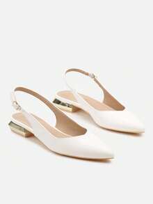 Elegante spitze Slingback Ballerinas - Damen Sommer Lässig Büro/Arbeitsschuhe