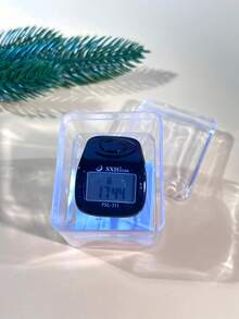 1pc Wood Grain Electronic Counter, Convenient Ring-Shaped Electronic Counter With 8 Channels, Multi-Function Audible Reminder, Settable Value, Digital Display Electronic Counter Ring, Boxed - Multicolor - View 8