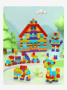 202/289/856 piezas Juego de bloques de construcción, Bloques de bala DIY, Juego de mesa de bloques de construcción, Rompecabezas de ensamblaje, Juguetes educativos, Para niños y niñas de 3+ años - Multicolor - Ver 7