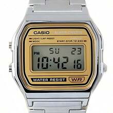 Casio Men's/Women's Sporty Fashion Digital Watch A168WA-1, Retro Stainless Steel Strap Square Dial Watch, Calendar Alarm & Stopwatch, Water Resistance For Daily Life, Suitable For Daily Wear