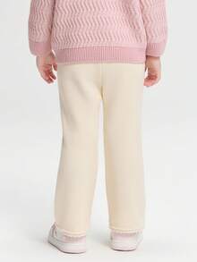 Balabala 2025年冬季女童保暖喇叭裤，女童保暖打底裤 - 乳白 - 查看 3