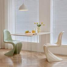 Nueva silla infantil Pan Dong, silla de comedor nórdica para el hogar, la última silla infantil creativa, silla de plástico famosa en internet de diseñador, silla de negociación, taburete de maquillaje, silla de ocio en forma de S creativa, silla de ocio moderna nórdica famosa en internet de belleza, silla de negociación