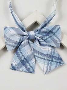 1 Stück modischer JK Kragen karierter Streifen Fliege; Damen Fliege japanischer Campus Internet-Star flacher Kragen Fliege geeignet für Männer und Frauen für Feiertage, täglichen Gebrauch, exquisites Halloween, Weihnachts-, Erntedank-Geschenk, Geburtstagsgeschenk