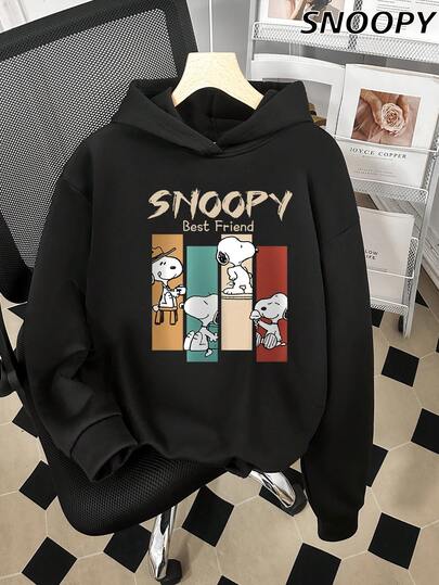 Best Friend Fun Cartoon Hooded Casual Sweatshirt For Women Autumn And Winter New Arrivals
